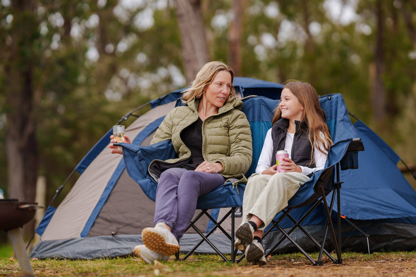 Hurst Double Moon Camping Chair - Maritime